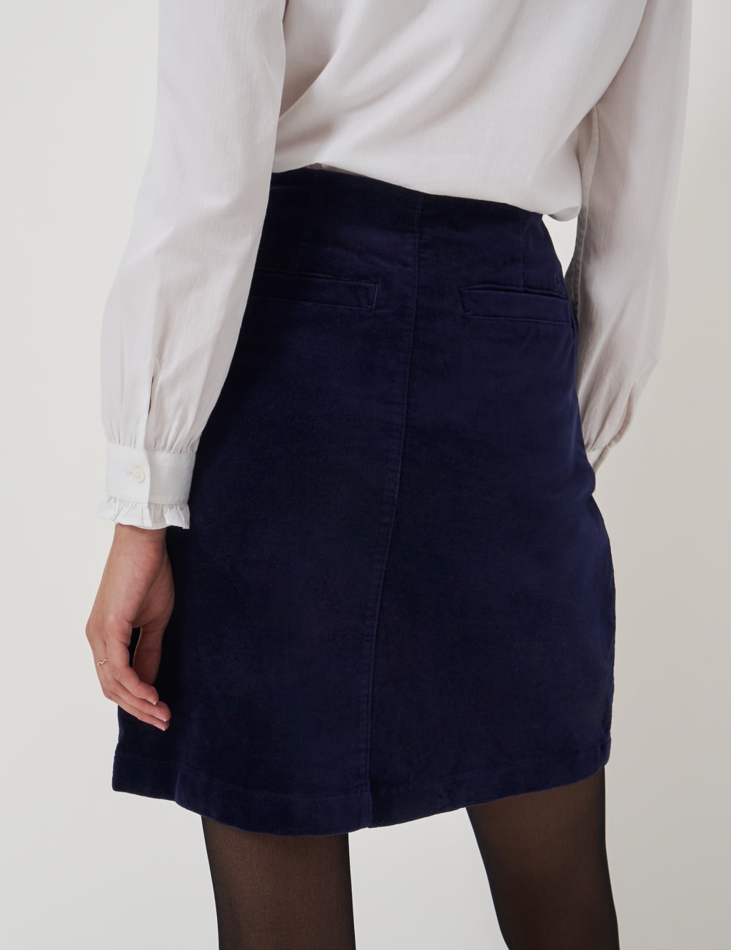 Velvet Mini A-Line Skirt 4 of 5