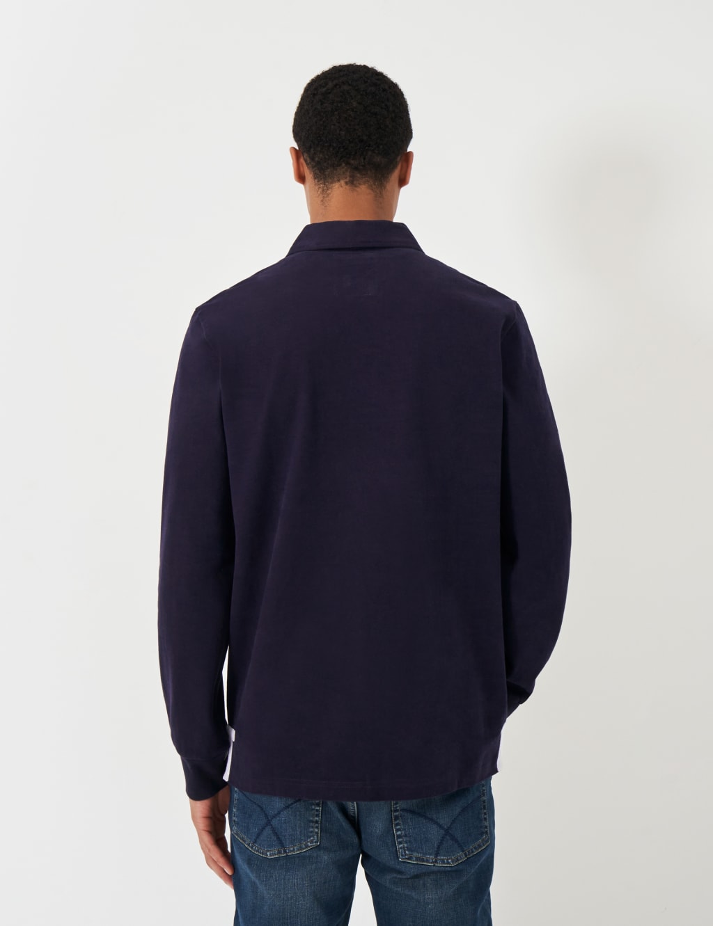 Pure Cotton Tipped Long Sleeve Rugby Shirt 4 of 5