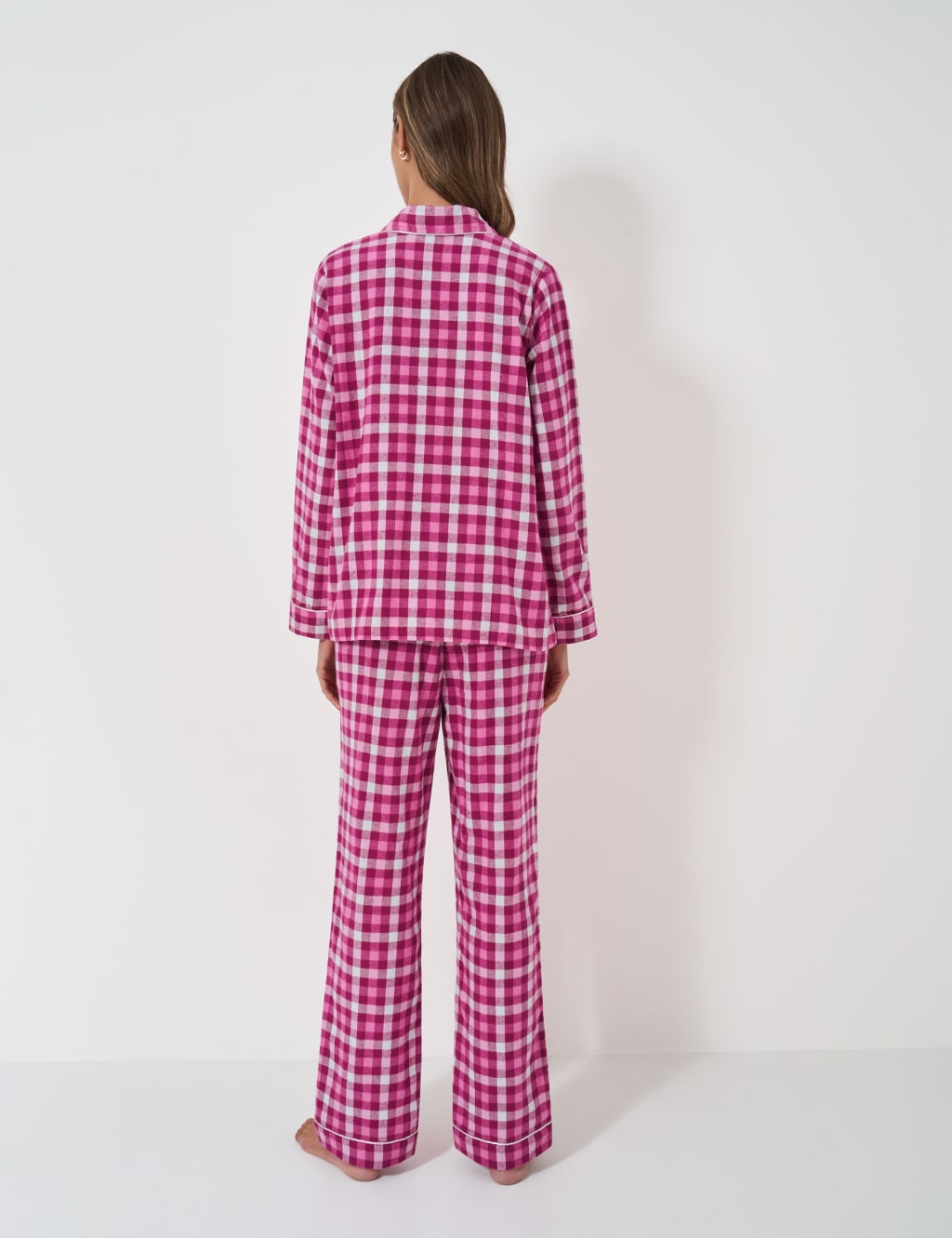 Pure Cotton Checked Pyjama Set 3 of 5