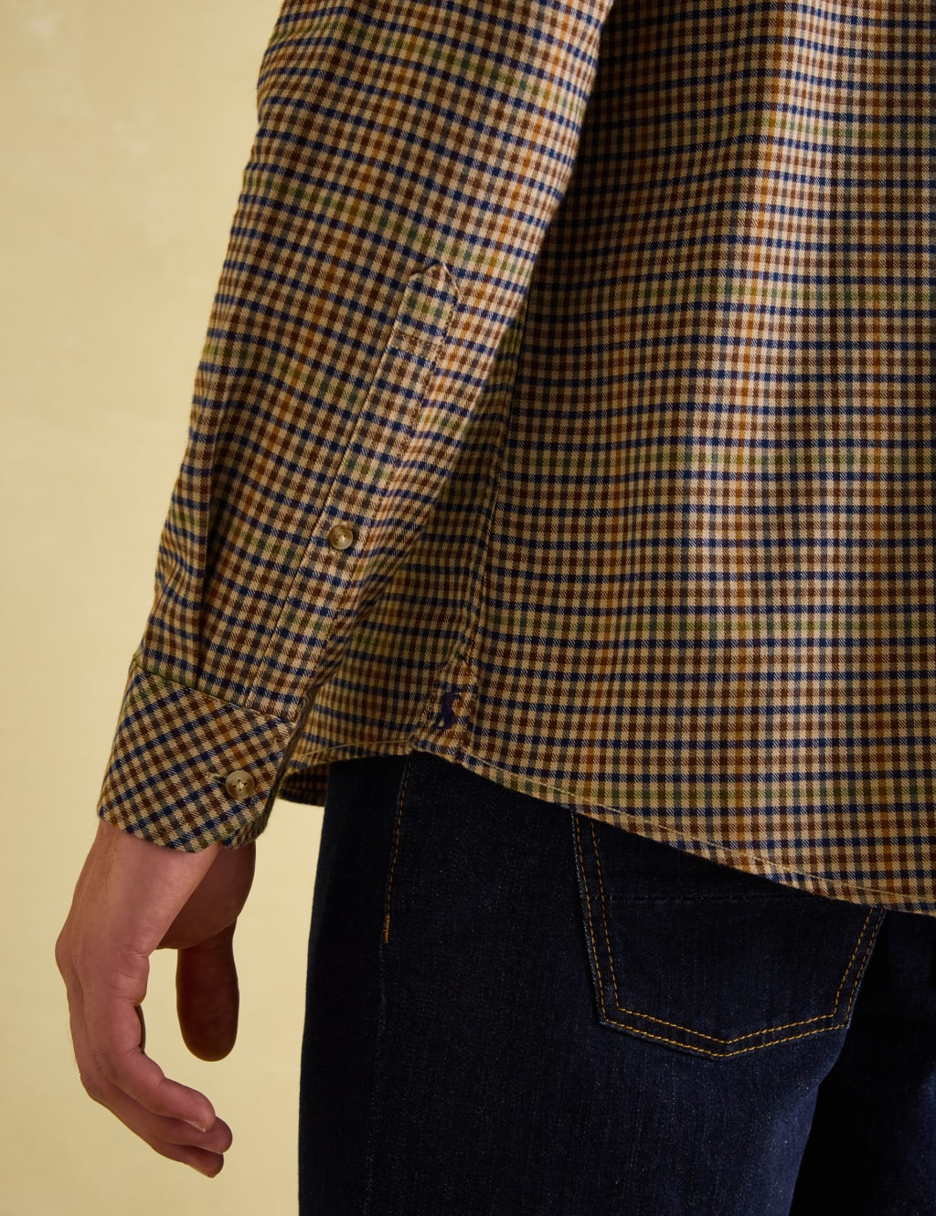 Pure Cotton Micro Check Oxford Shirt 6 of 7