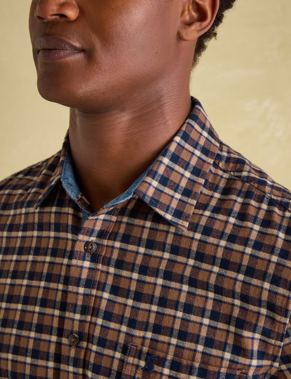Brown checkered dress shirt online