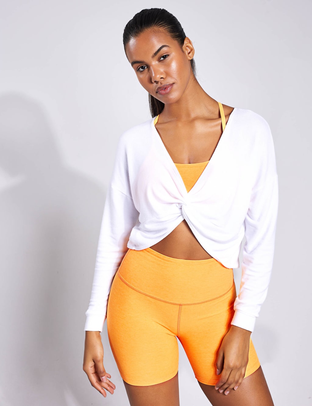 Do The Twist V Neck Crop Sweatshirt Beyond Yoga M S