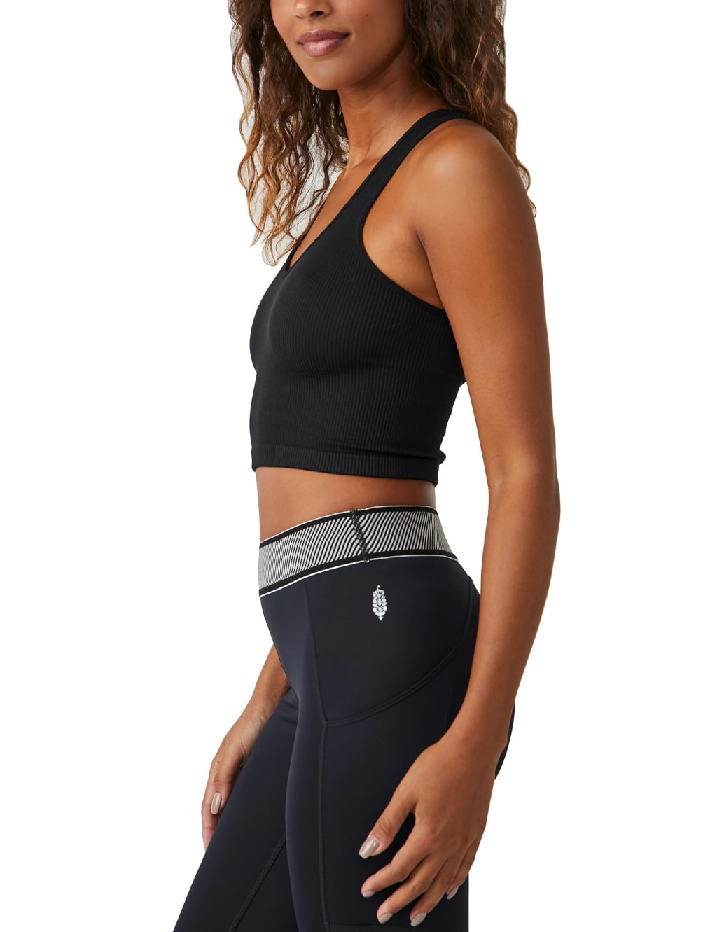 Longline crop top sports bra hot sale