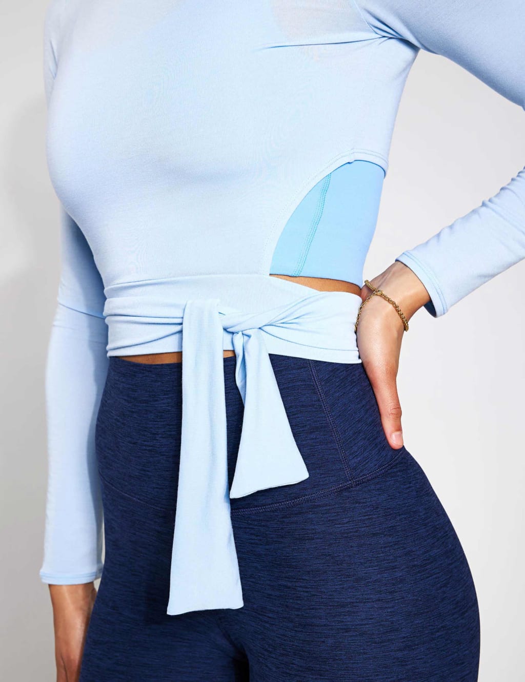 Grace Crew Neck Tie Waist Crop Top 5 of 6