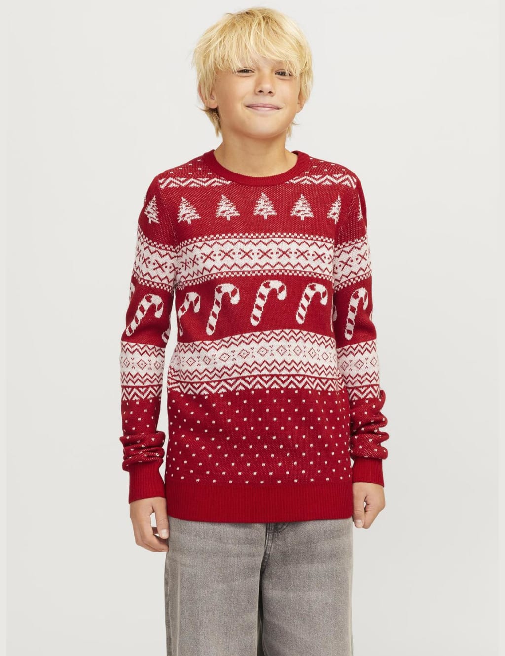 Knitted Christmas Fair Isle Jumper 8 16 Yrs