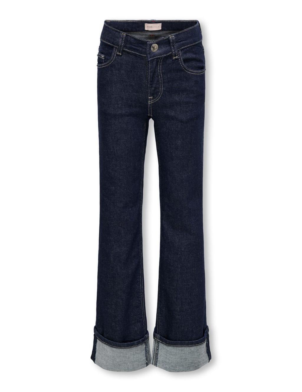 Wide Leg Fold-Up Jeans (8-14 Yrs) 2 of 4