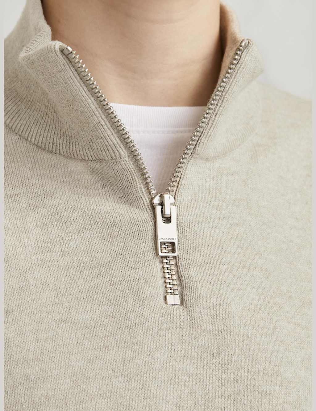Cotton Rich Half Zip Knitted Sweatshirt (8-16 Yrs) 6 of 7