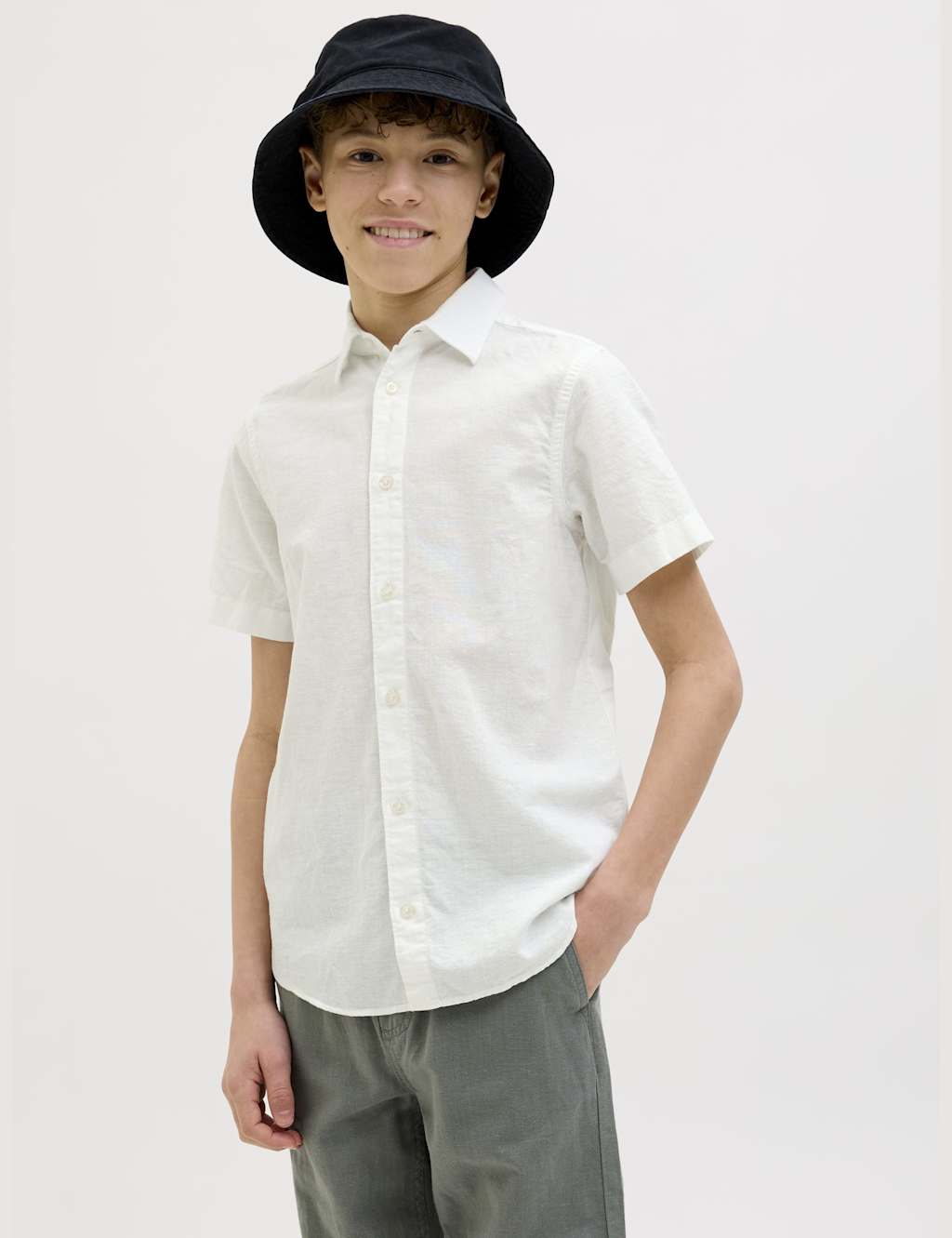 Cotton Rich Short Sleeve Shirt (8-16 Yrs) 1 of 7