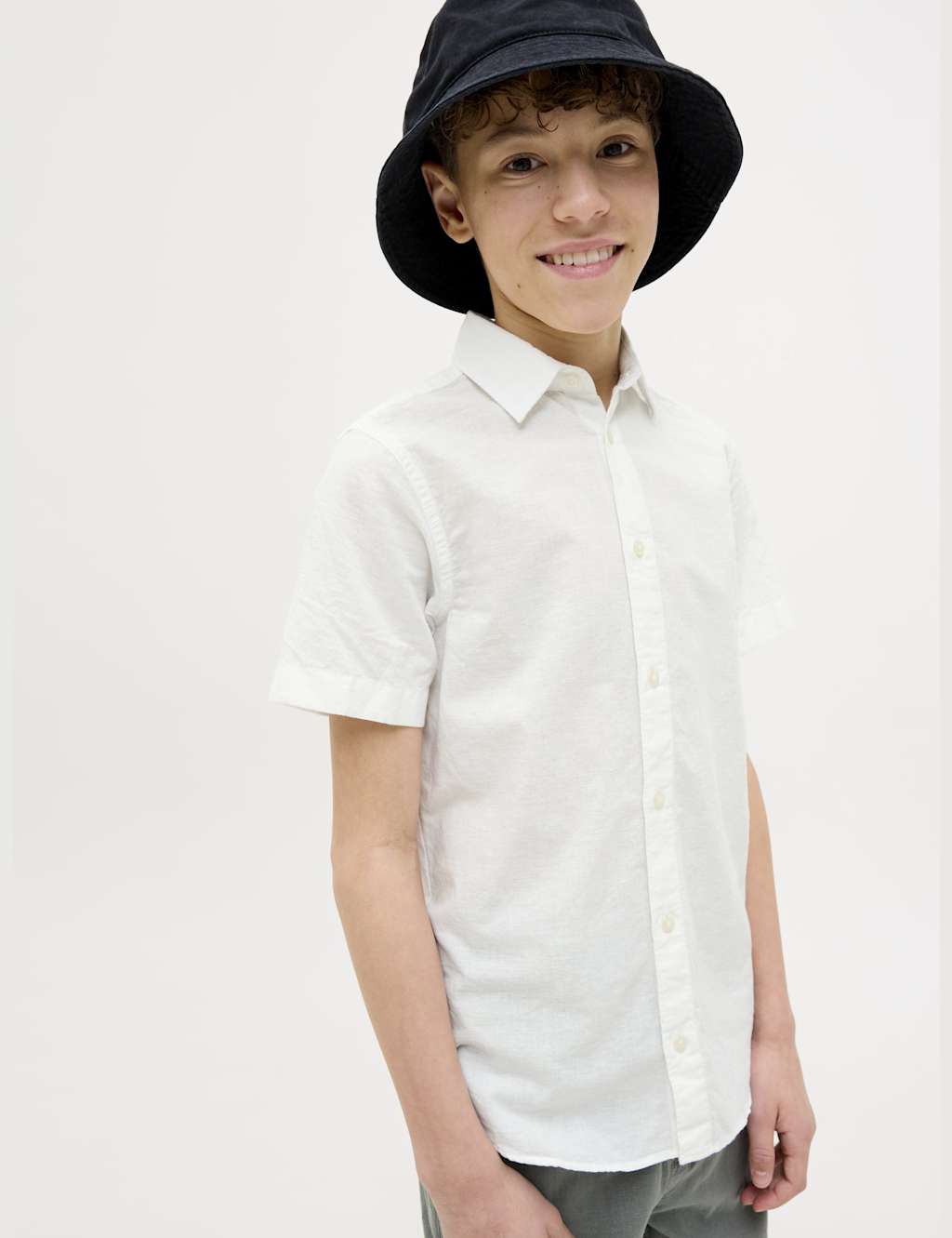 Cotton Rich Short Sleeve Shirt (8-16 Yrs) 5 of 7