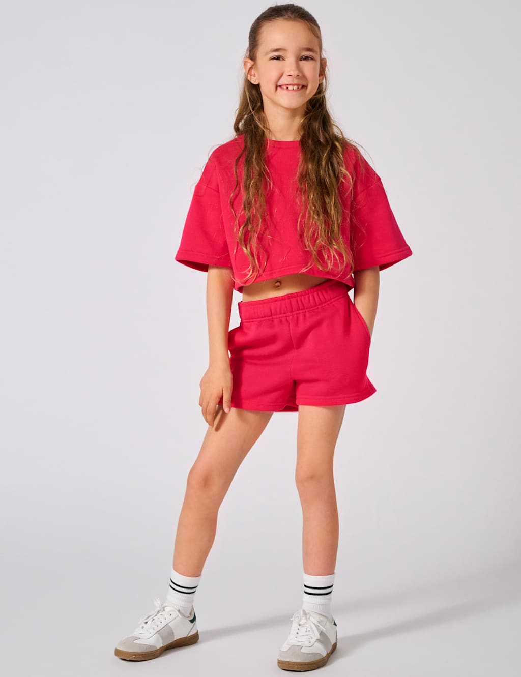 Cotton Rich Cropped Sweatshirt (7-14 Yrs) 1 of 3
