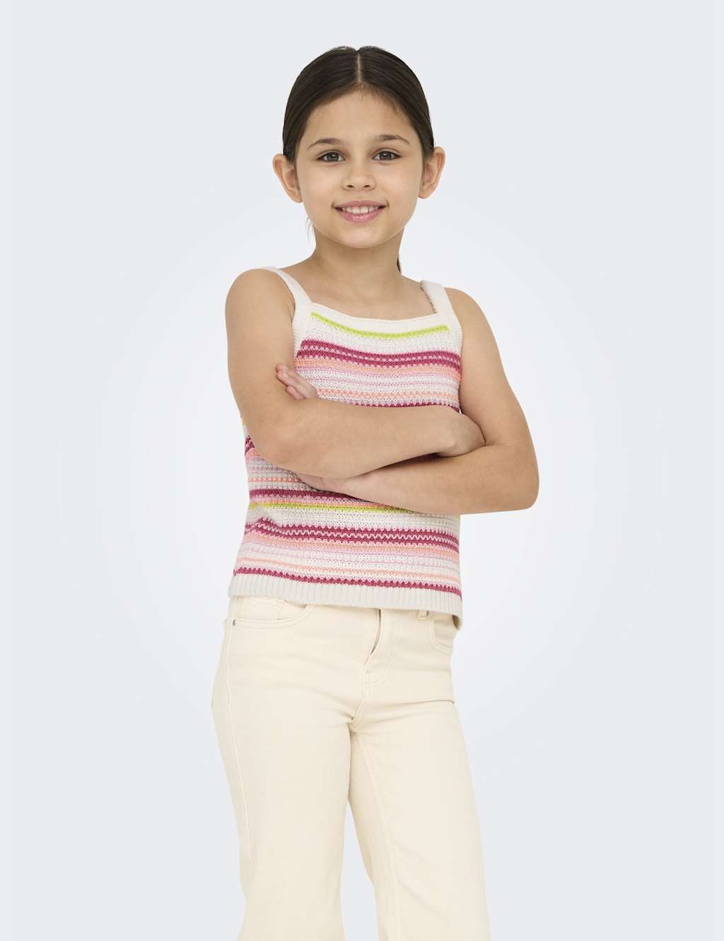 Cotton Rich Striped Crochet Vest (7-14 Yrs) 4 of 4