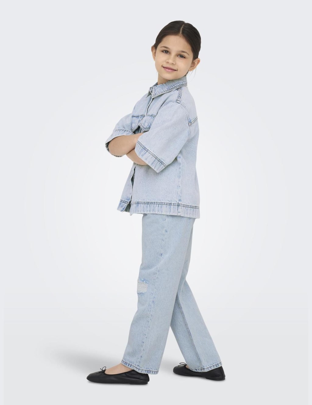 Pure Cotton Denim Denim Oversized Shirt (8-14 Yrs) 5 of 7