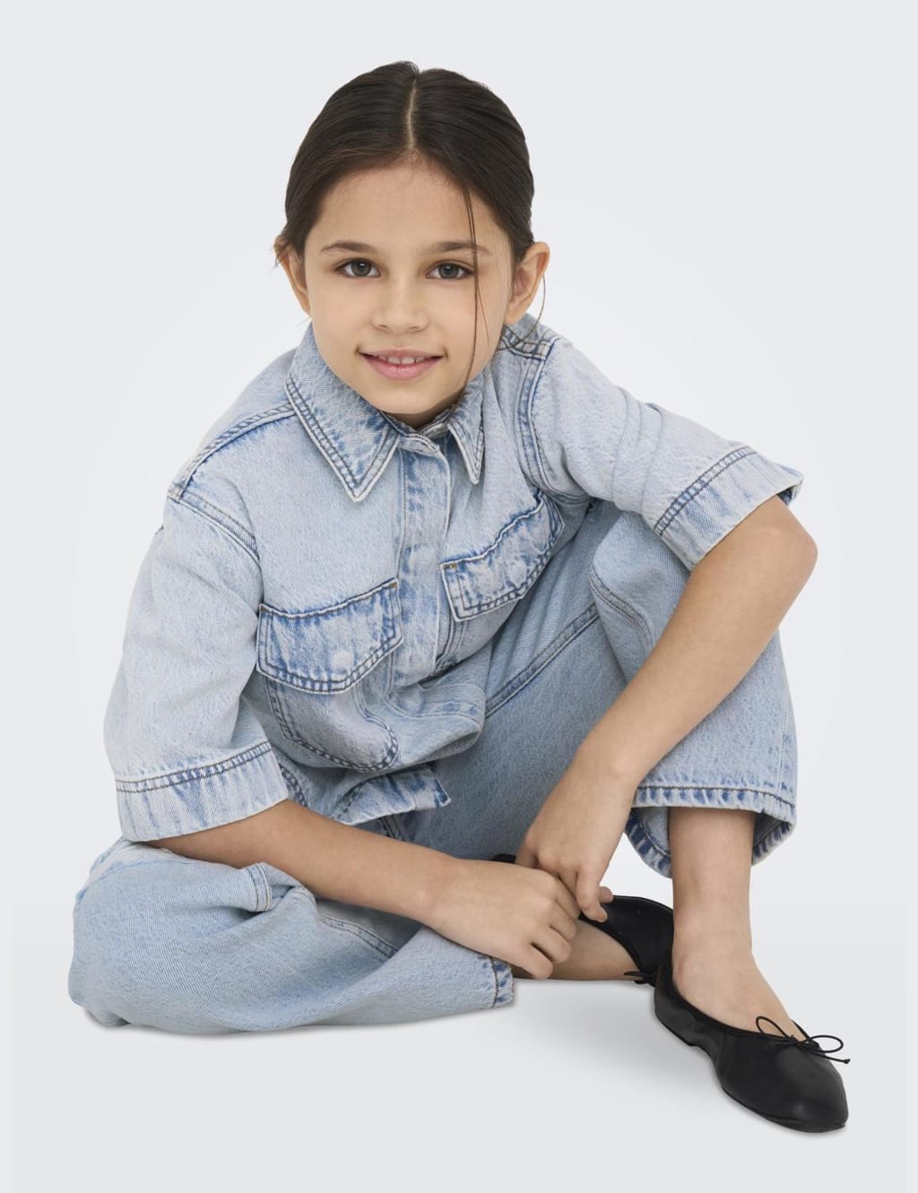 Pure Cotton Denim Denim Oversized Shirt (8-14 Yrs) 6 of 7