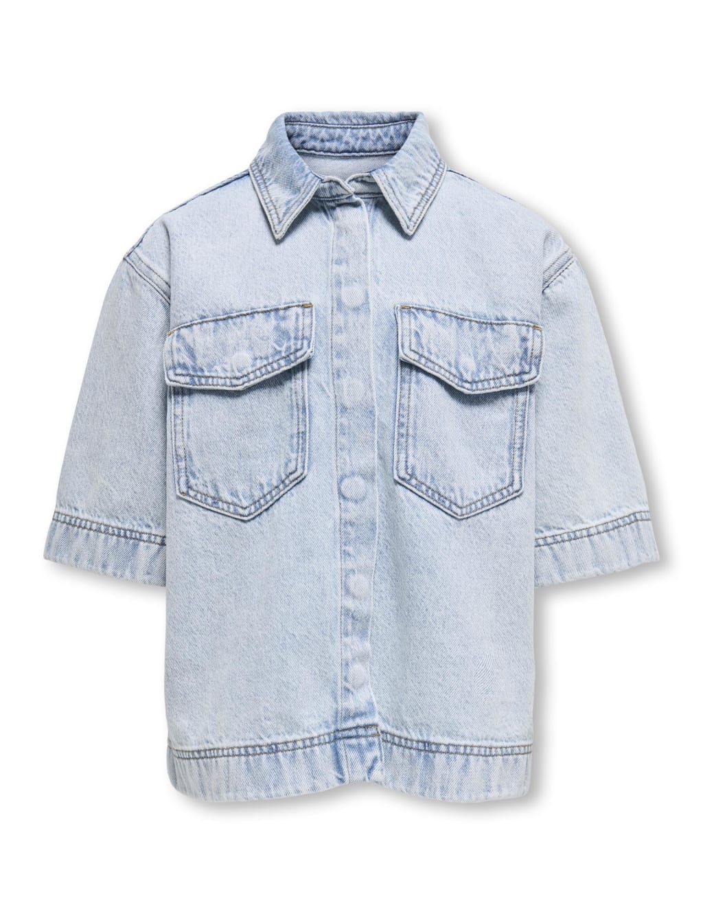 Pure Cotton Denim Denim Oversized Shirt (8-14 Yrs) 2 of 7