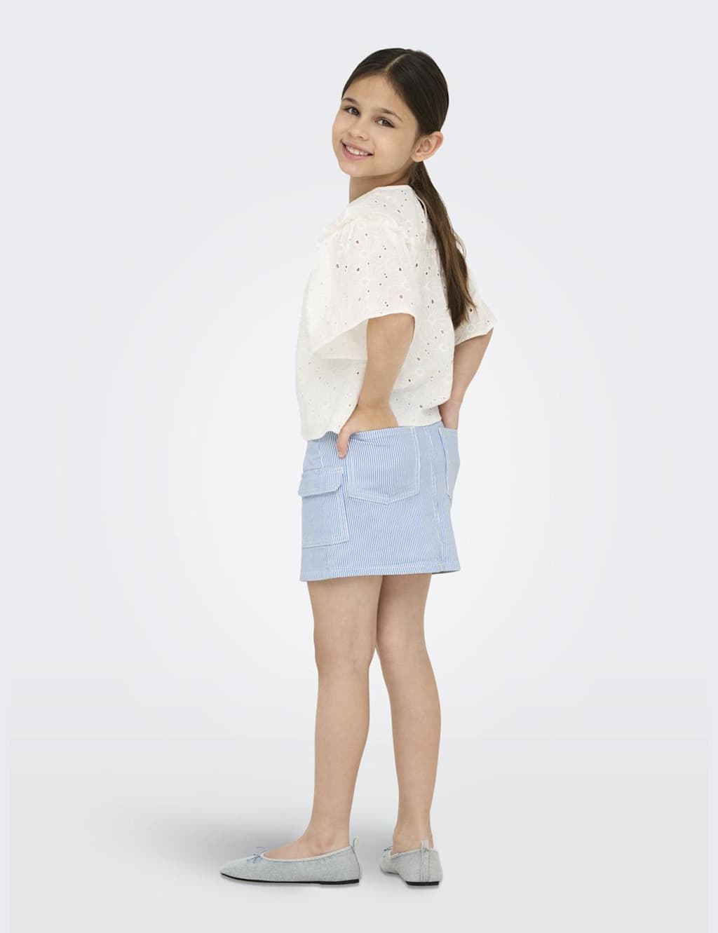 Mini Cotton Rich Striped Cargo Skirt 3 of 4