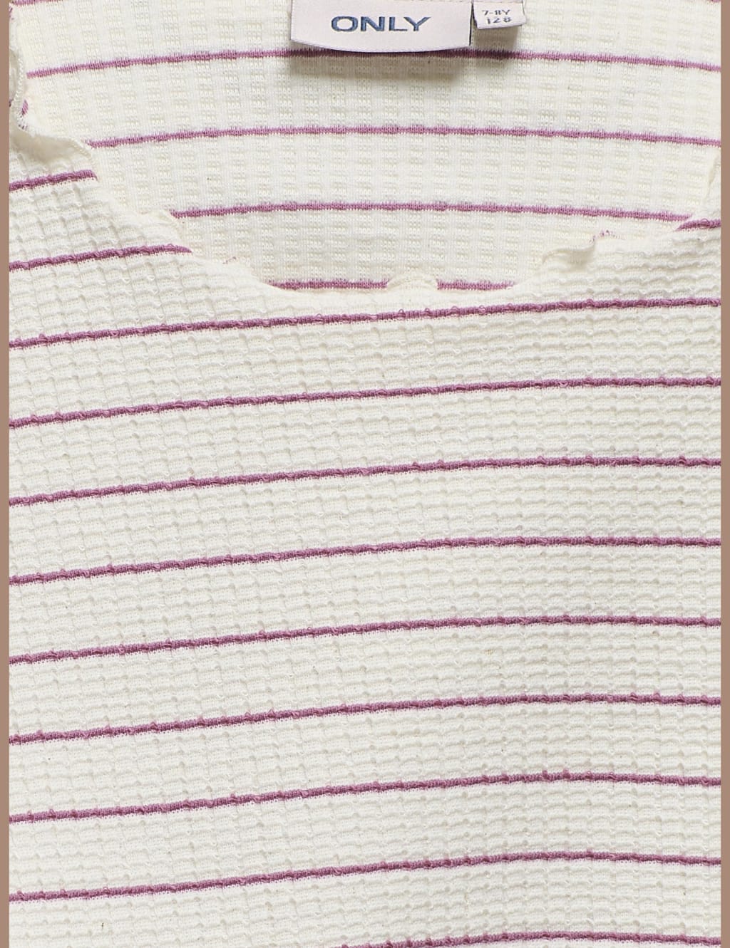 Cotton Blend Striped Cropped T-Shirt (7-14 Yrs) 5 of 5