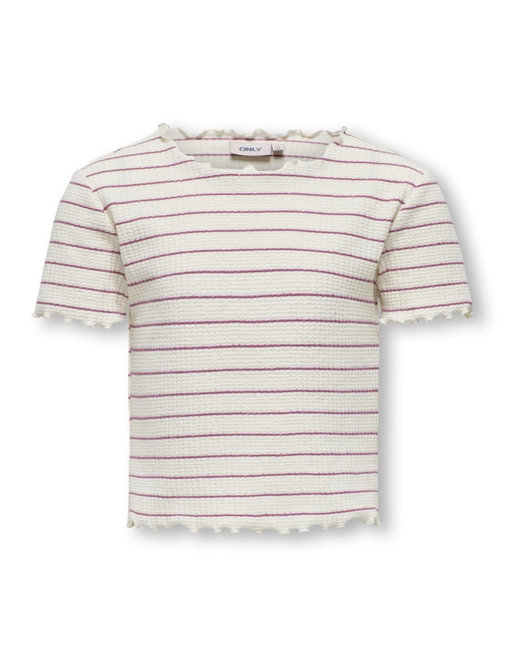 Cotton Blend Striped Cropped T-Shirt (7-14 Yrs) 2 of 5