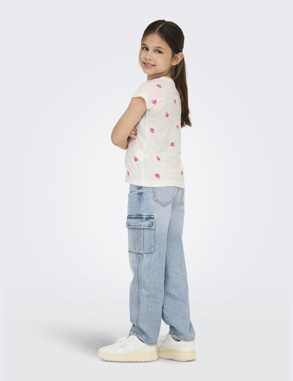 Pure Cotton Hearts Embroidered T-Shirt (7-14 Yrs) 3 of 5