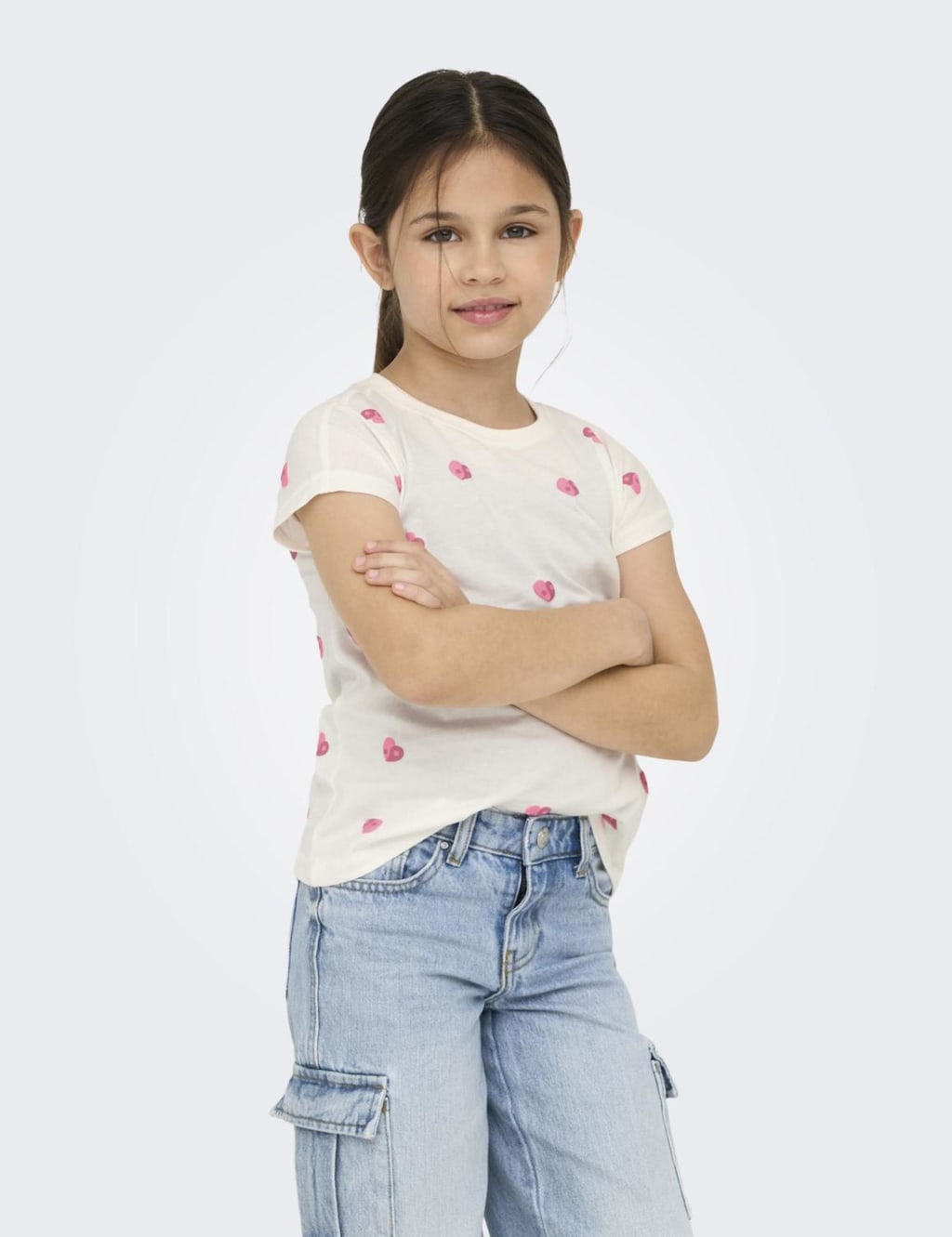 Pure Cotton Hearts Embroidered T-Shirt (7-14 Yrs) 4 of 5