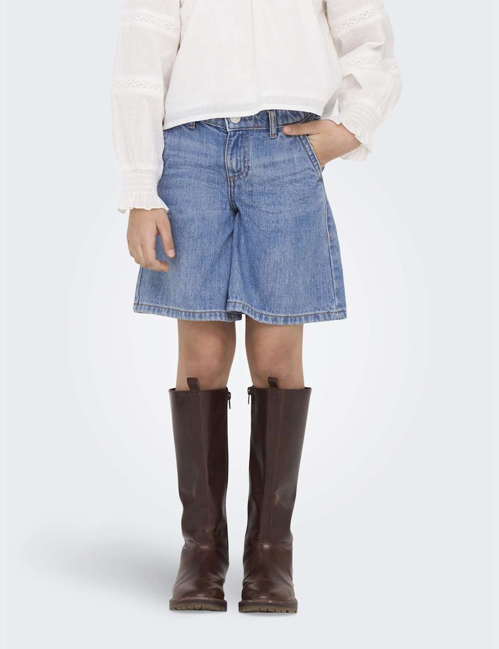 Pure Cotton Wide Leg Denim Shorts (8-14 Yrs) 2 of 4