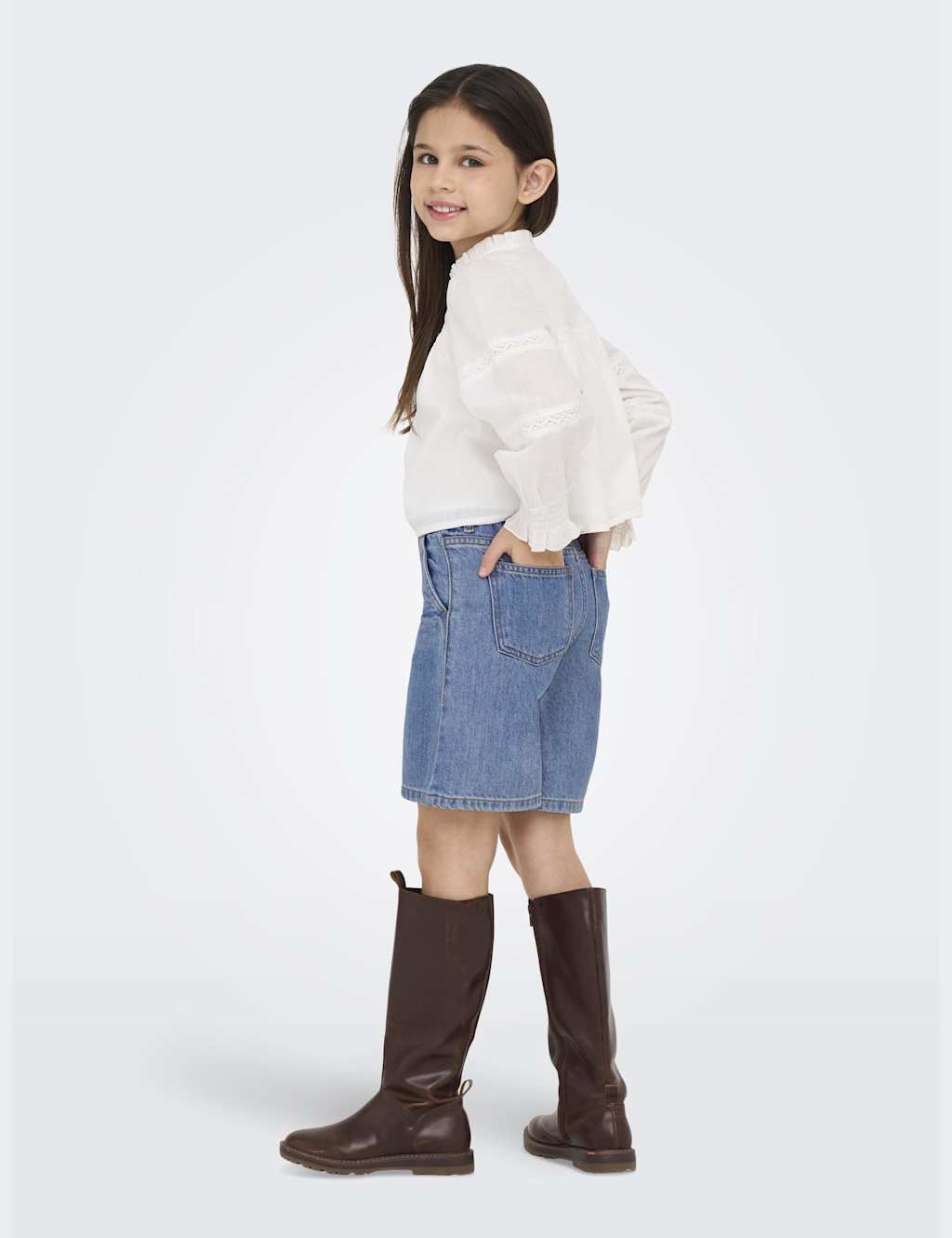 Pure Cotton Wide Leg Denim Shorts (8-14 Yrs) 3 of 4