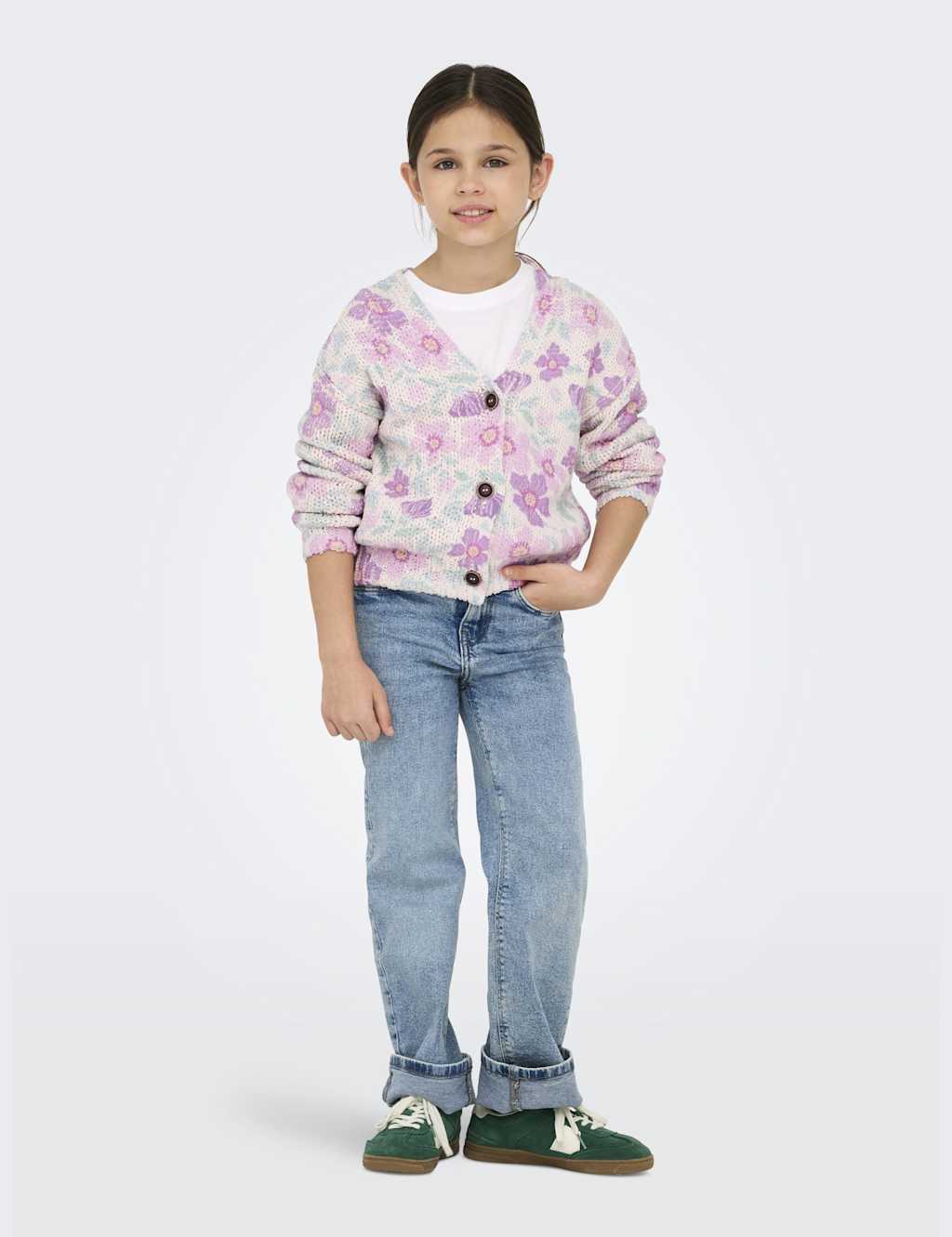 Cotton Blend Floral Cardigan (7-14 Yrs) 4 of 4