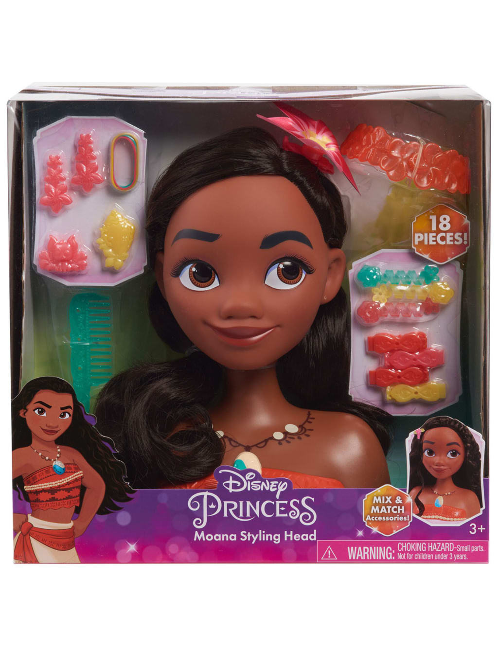 Disney Princess Moana Styling Head 3 Yrs Disney M S