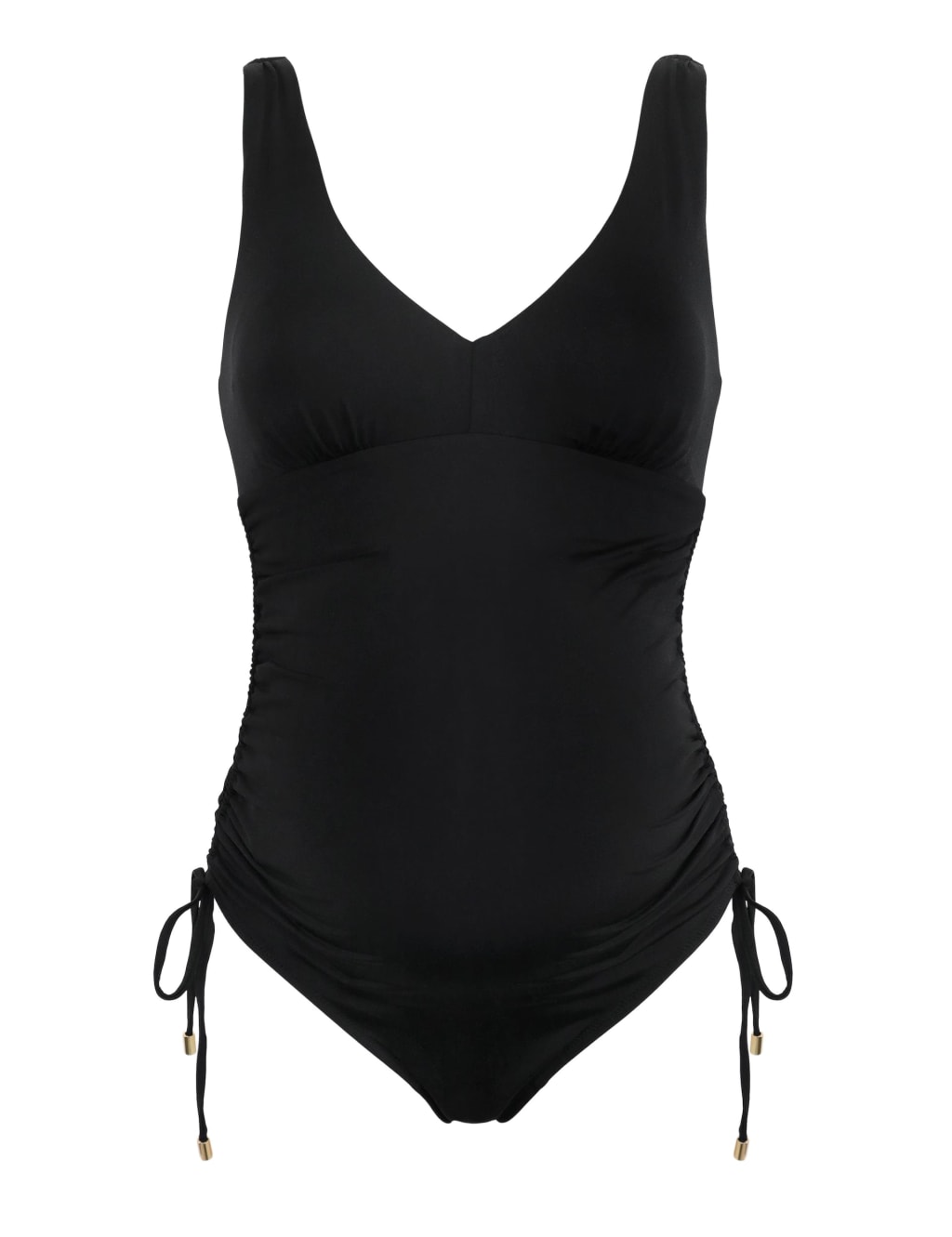 Maternity Ruched Tie Detail V-Neck Swimsuit 2 of 4
