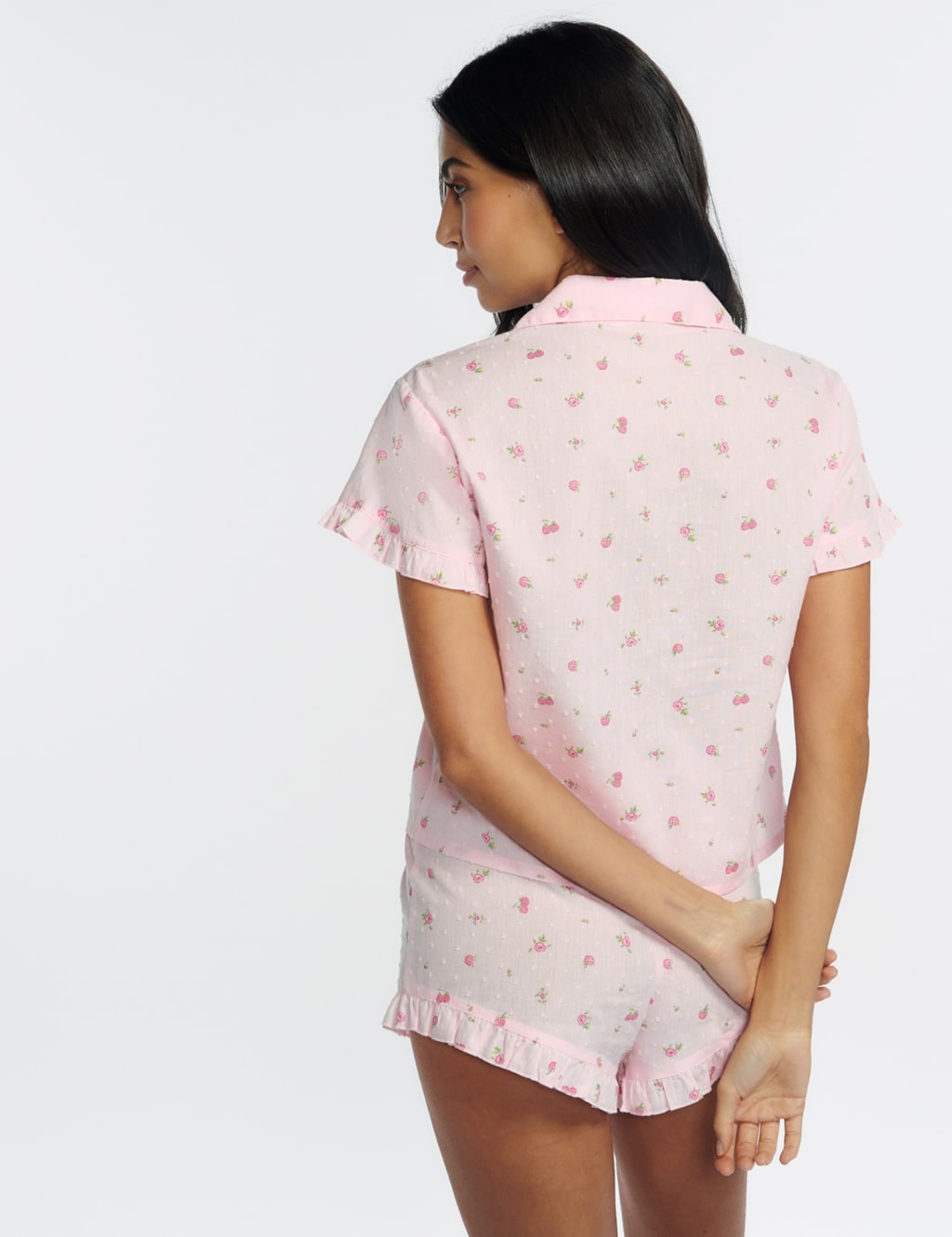 Pure Cotton Floral Revere Shortie Set 3 of 4