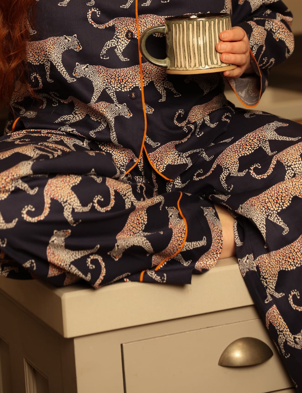 Cotton Rich Leopard Print Pyjama Bottoms Cyberjammies M S