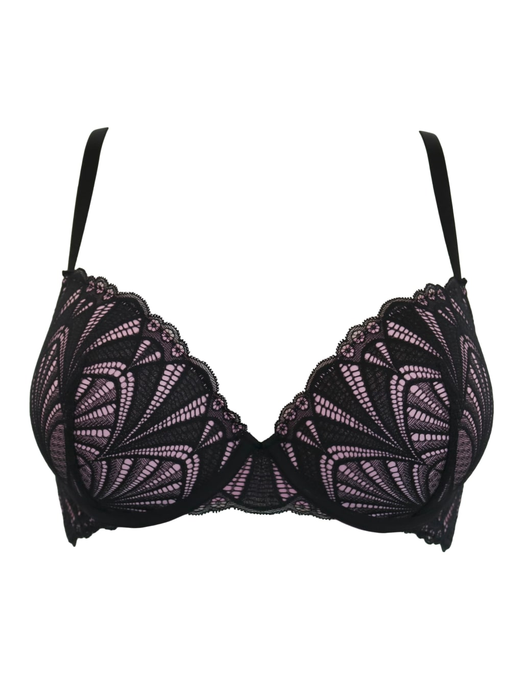 New Romance Lace Wired Push-Up Bra (A-DD) 2 of 8