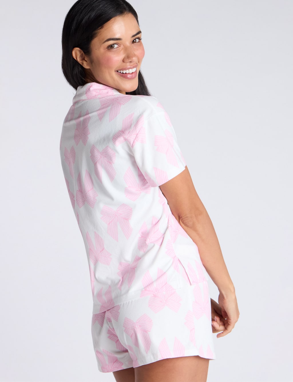 Fleece Bow Print Shortie Pyjamas In A Bag Boux Avenue M S