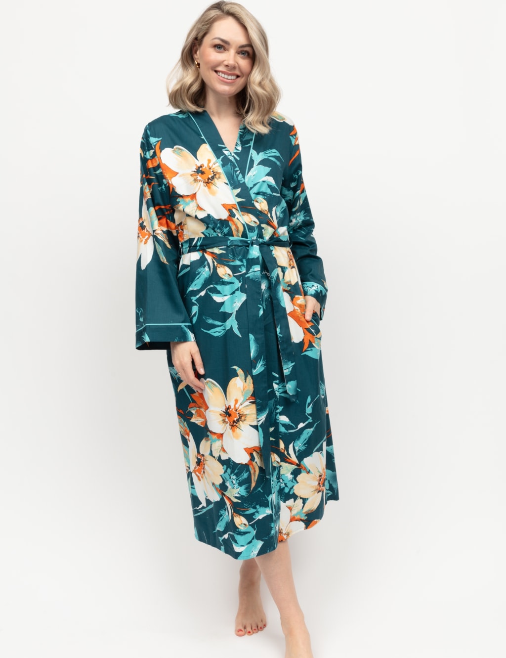Floral Dressing Gown Cyberjammies M S