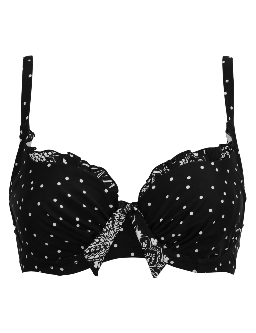 Getaway Polka Dot Wired Plunge Bikini Top (D-J) 2 of 8