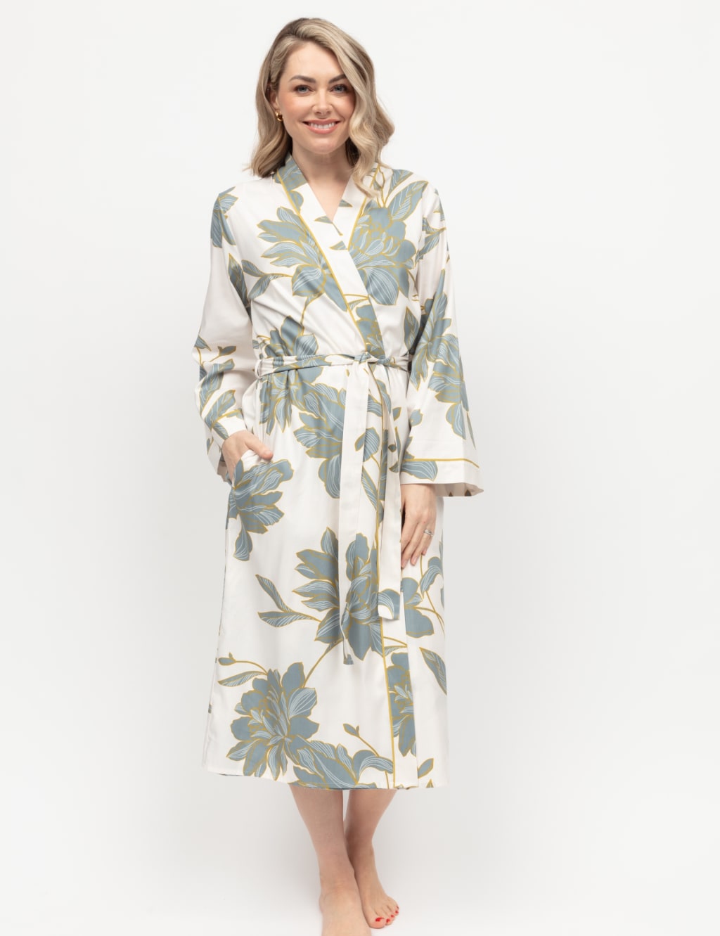 Cotton Modal Floral Dressing Gown