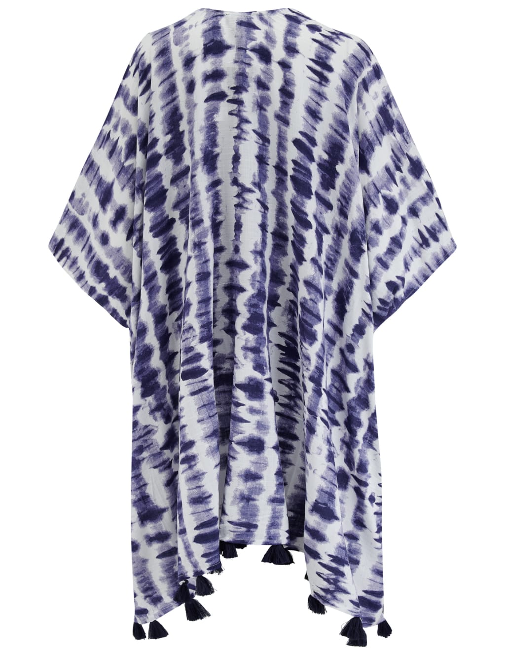 Tie Dye Tassel Mini Kimono Beach Dress 8 of 8