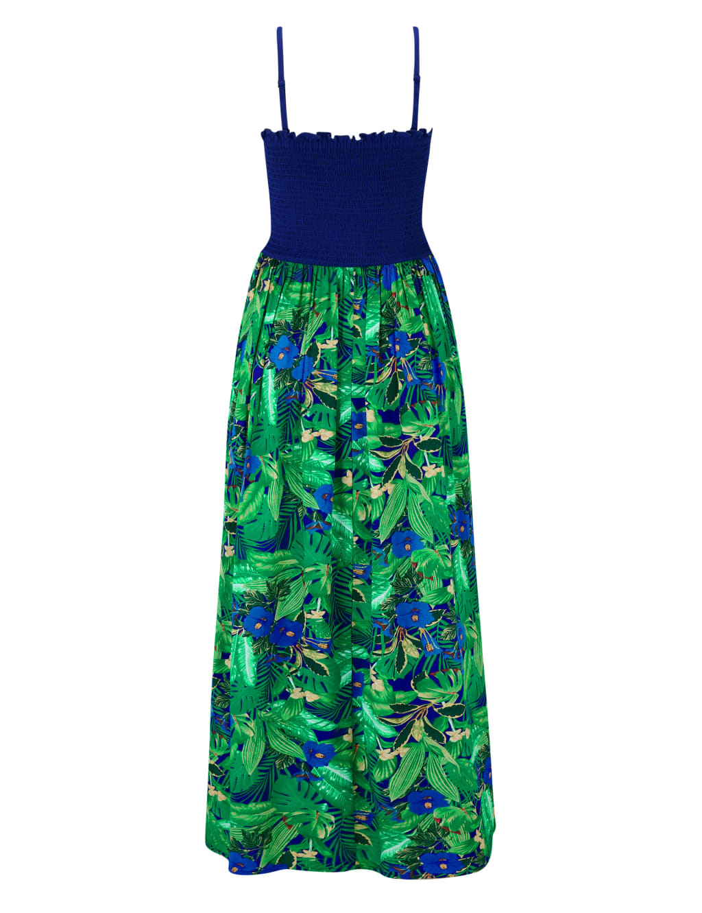 Floral Strappy Shirred Maxi Beach Dress 6 of 8