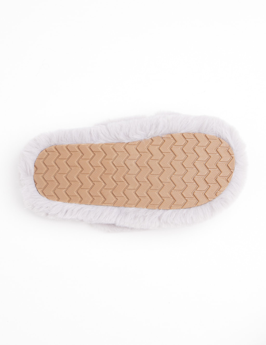 Faux Fur Crossover Open Toe Slider Slippers 5 of 5