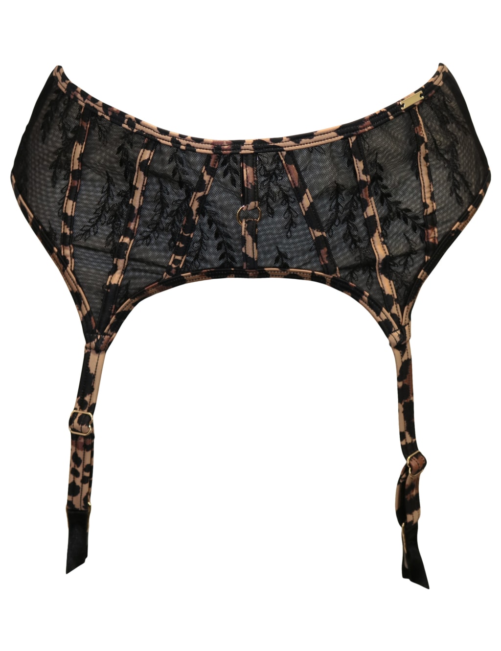 India Leopard Embroidered Suspender 2 of 6