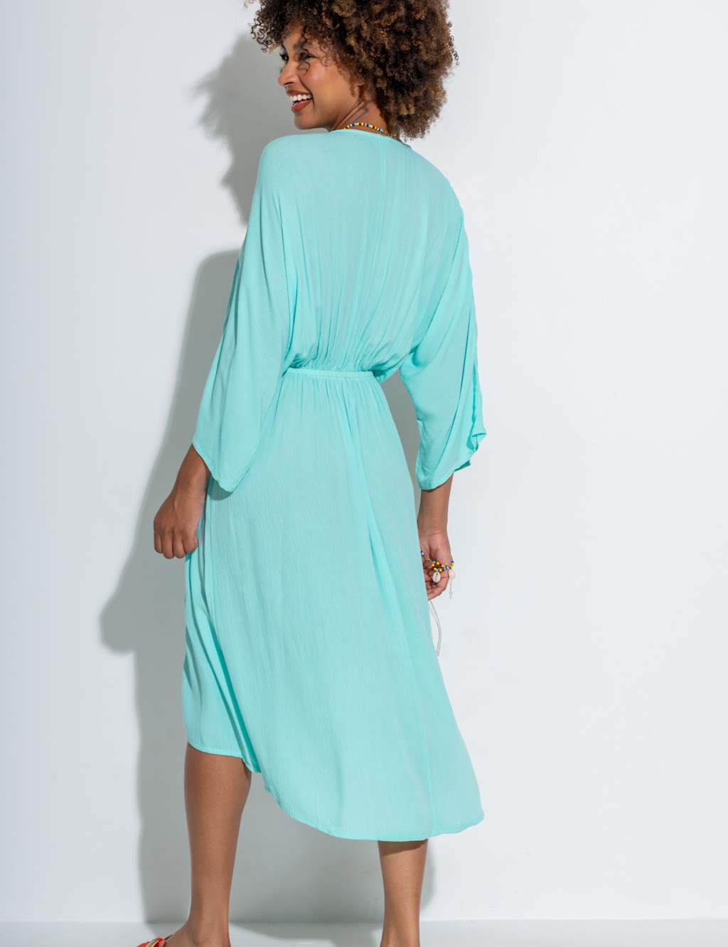V-Neck Waisted Beach Dress 8 of 8