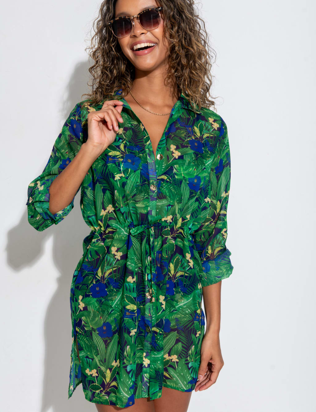 Printed Collared Beach Shirt 10 of 10