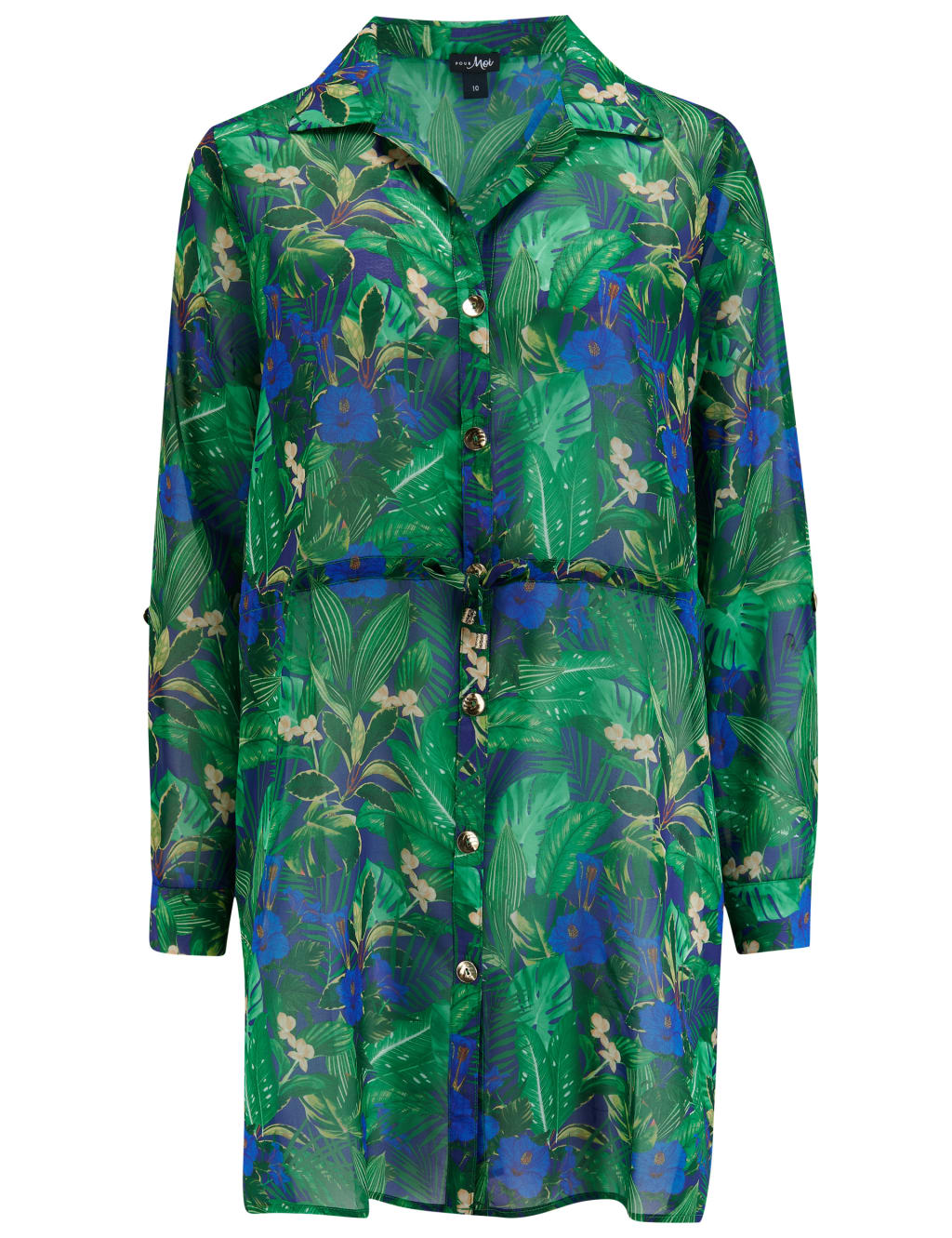 Printed Collared Beach Shirt 2 of 10