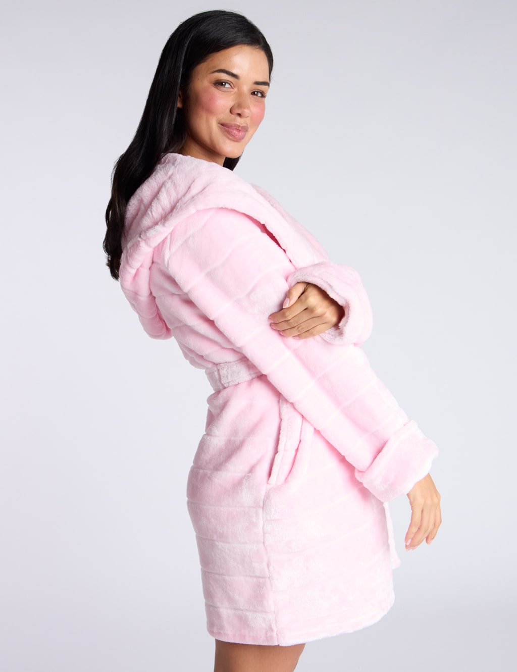 Cosy Hooded Short Dressing Gown Boux Avenue M S