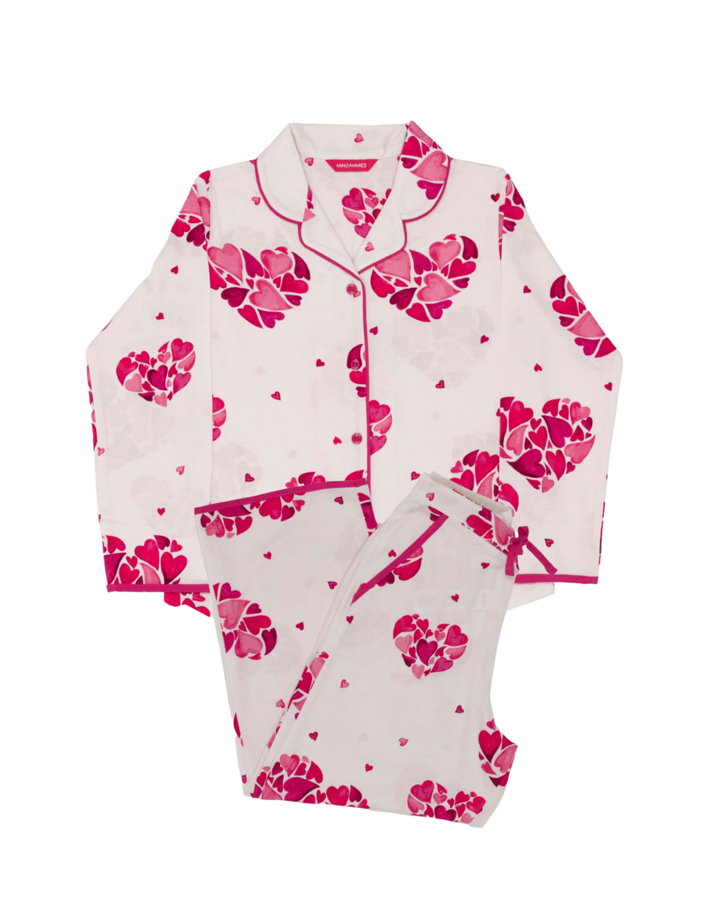 Cotton Blend Valentines Heart Print Pyjamas (2-13 Yrs) 2 of 4