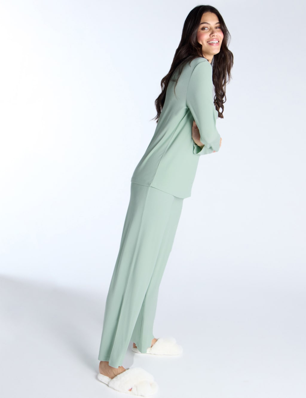 Modal Ribbed Pyjama Top 4 of 7