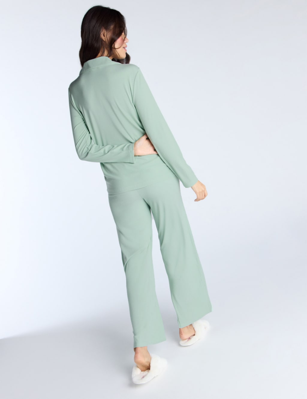 Modal Ribbed Pyjama Top 5 of 7