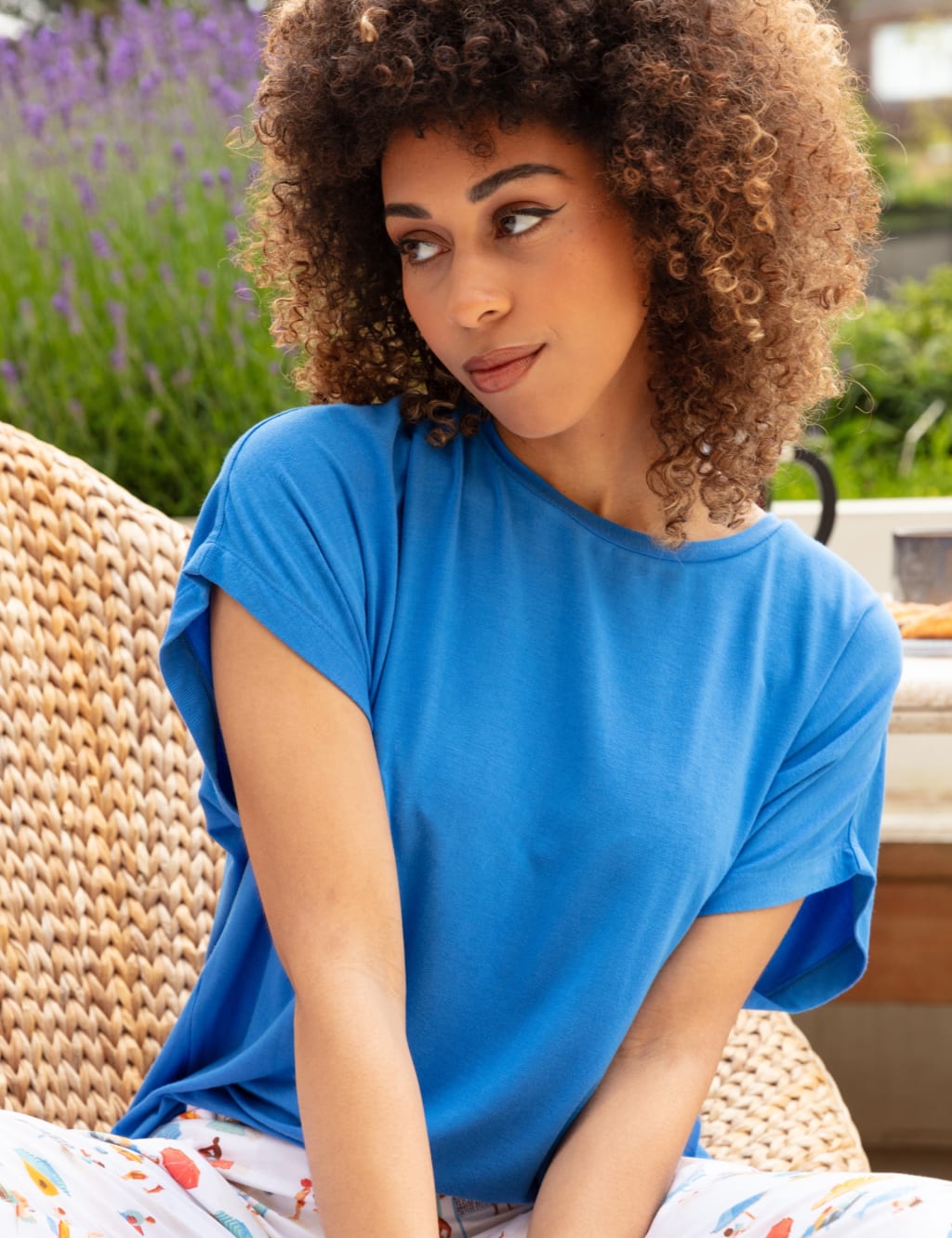 Jersey Cap Sleeve Pyjama Top 2 of 3