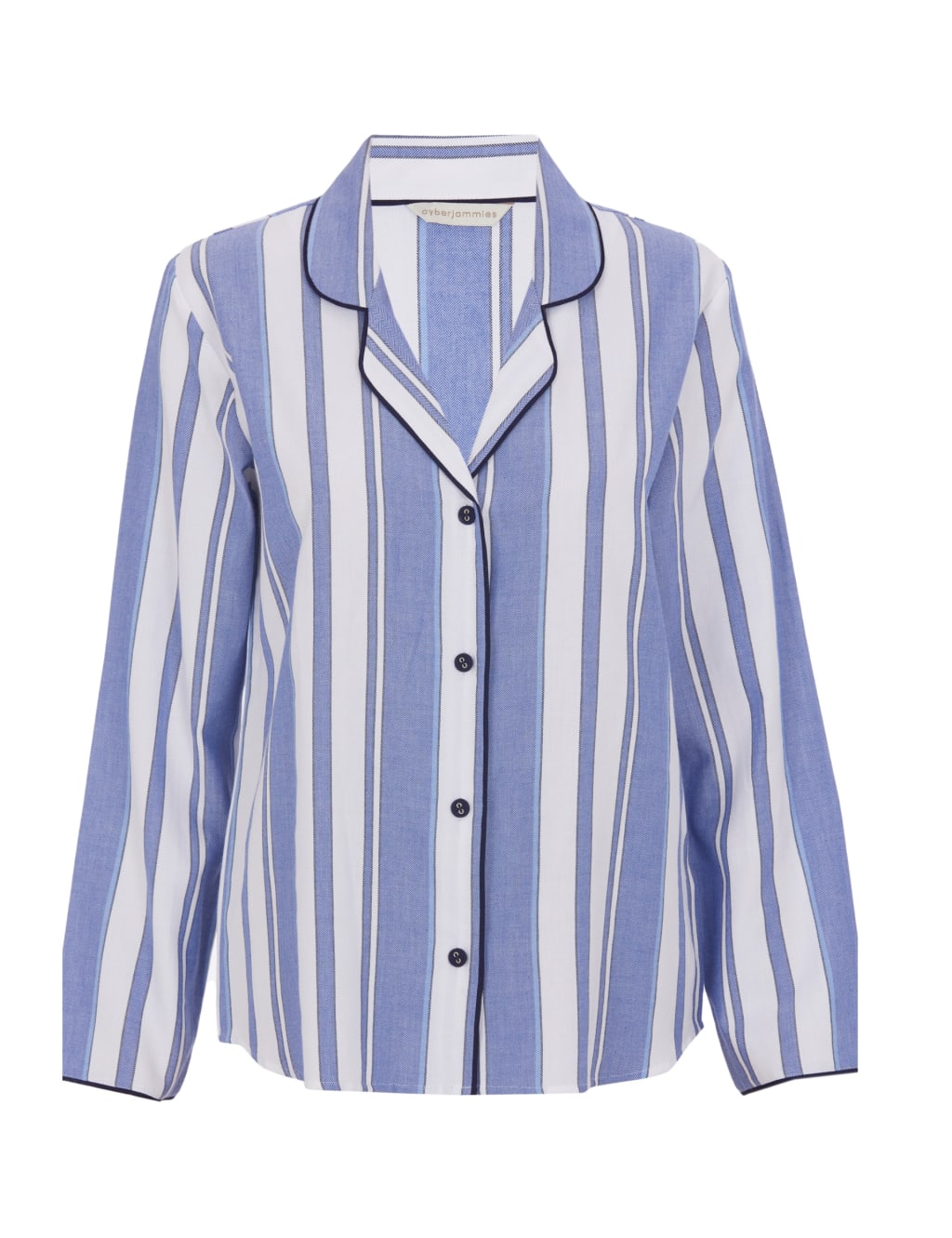 Pure Cotton Striped Revere Pyjama Top 2 of 4
