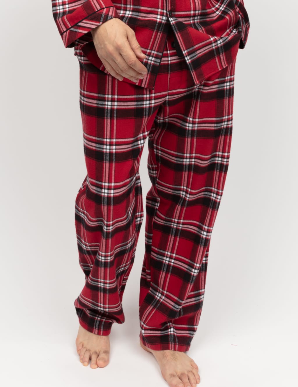 Men s Family Pure Cotton Checked Pyjama Bottom Cyberjammies M S