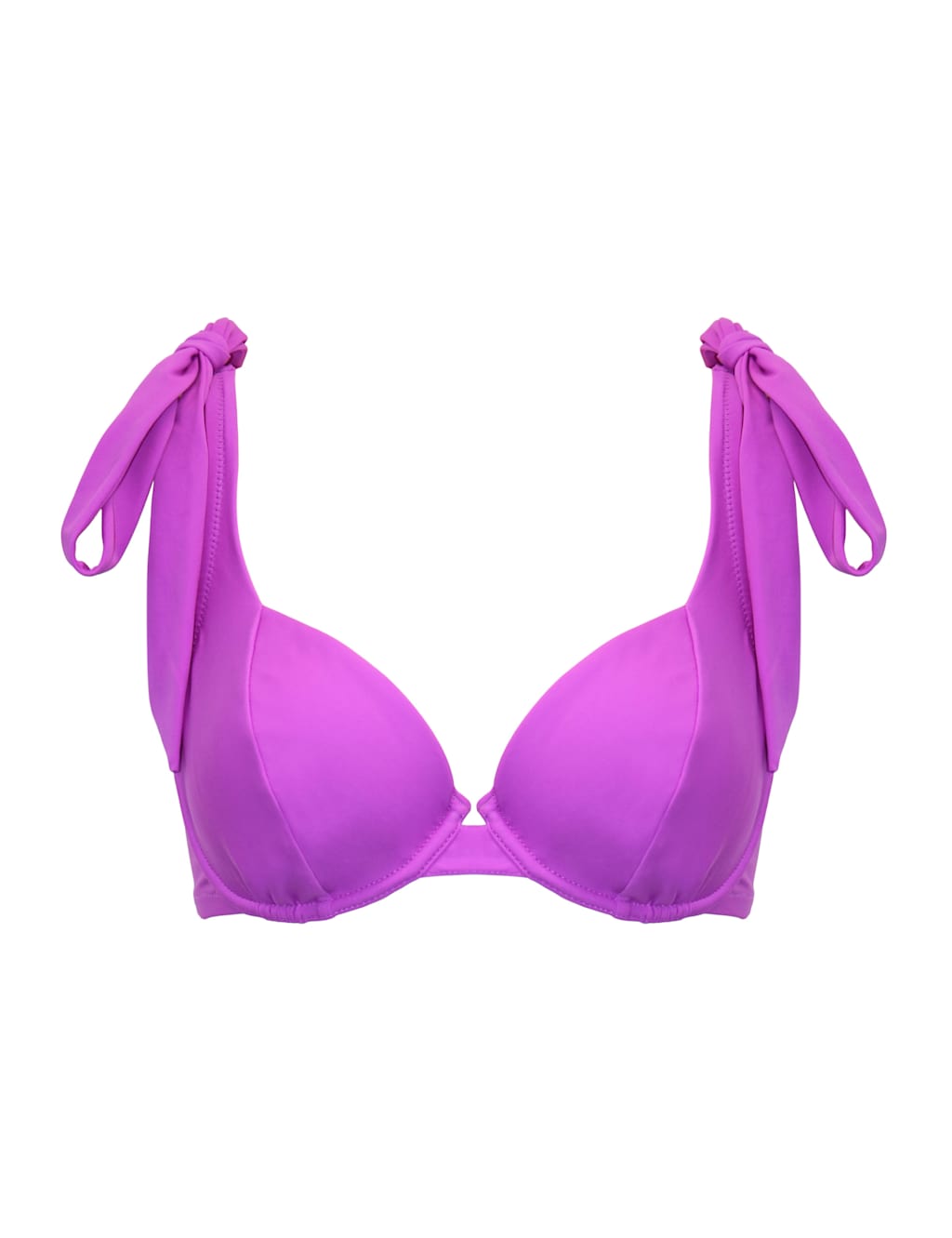 Rosa Cove Wired Tie Detail Plunge Bikini Top C-G 2 of 9